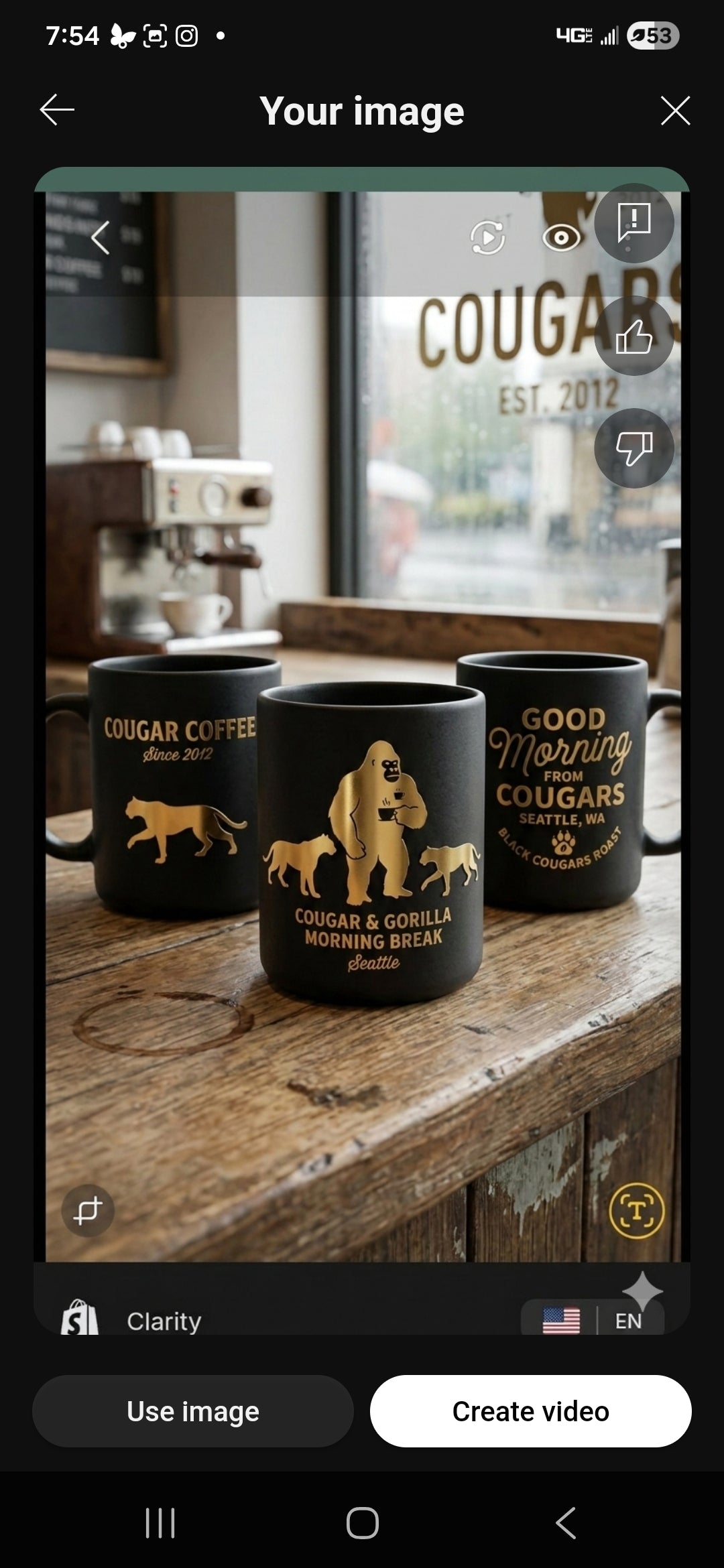 Cougar Mug Set -  3  companion mugs (15oz).