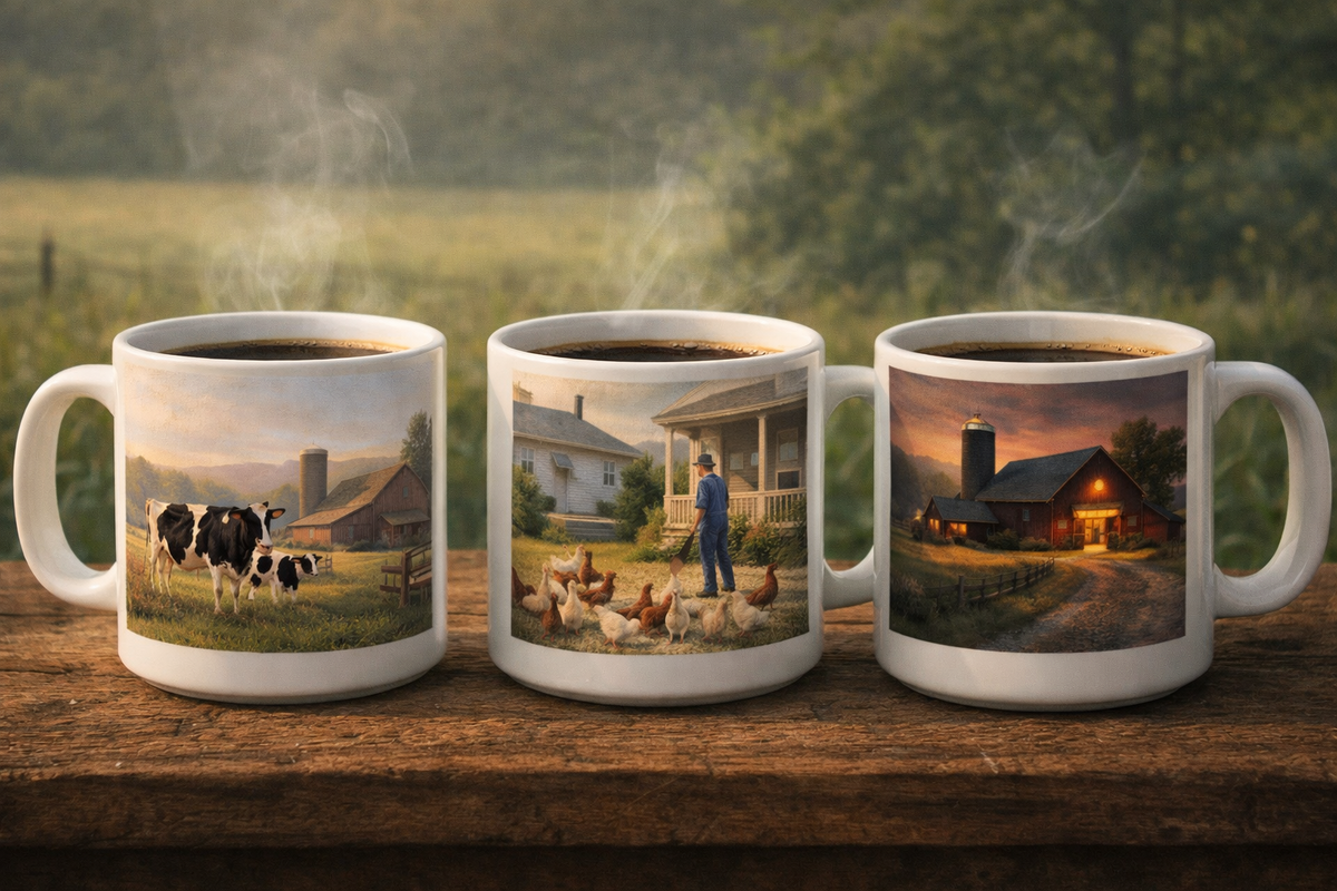 Farmhouse 3  mug set