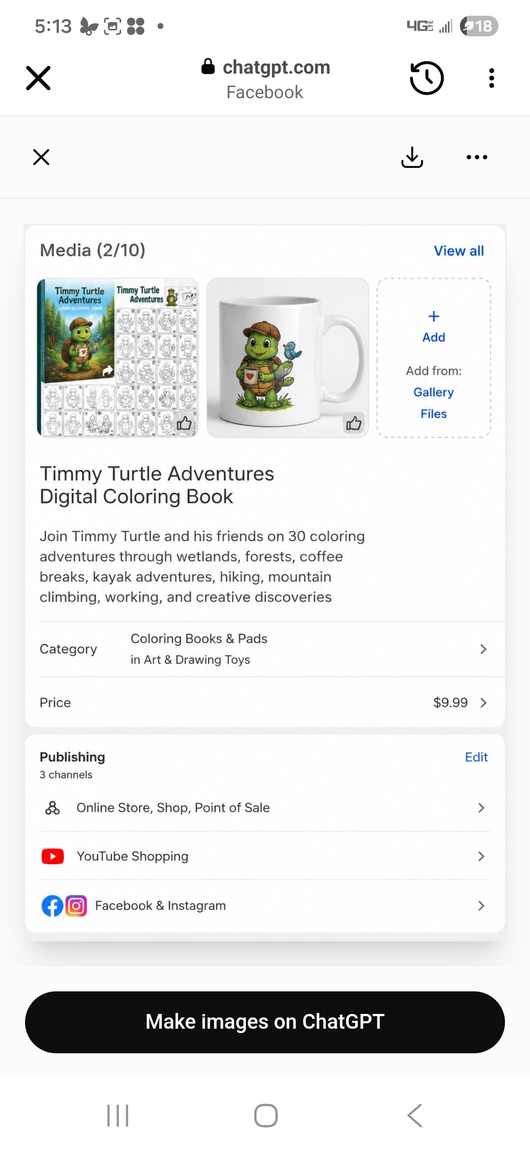 Timmy Turtle's Adventures Digital Coloring Book